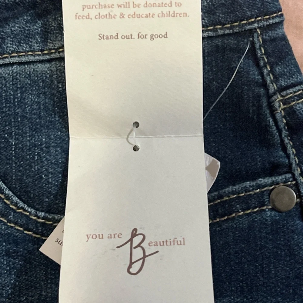A Beautiful Soul Short Denim Boho Stonewashed Costal Cowgirl Skirt Sz 18/20 NWT